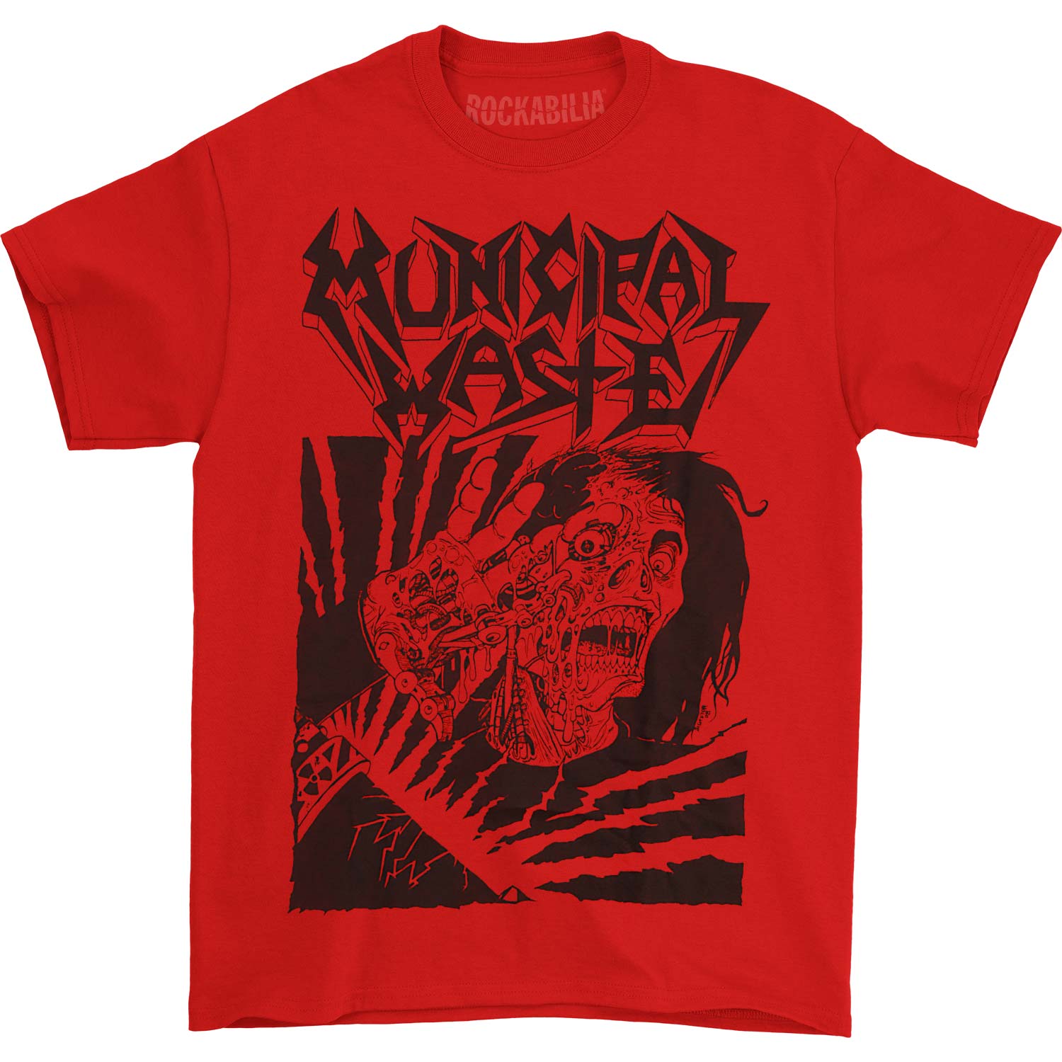 Municipal Waste Skelbot Red T-shirt