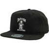 Logo Embroidery On Thin Corduroy Hat One Size Black Baseball Cap