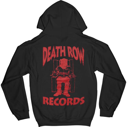 Red Black Death Row Logo Pull Over Fleece Hoodie Hooded Sweatshirt