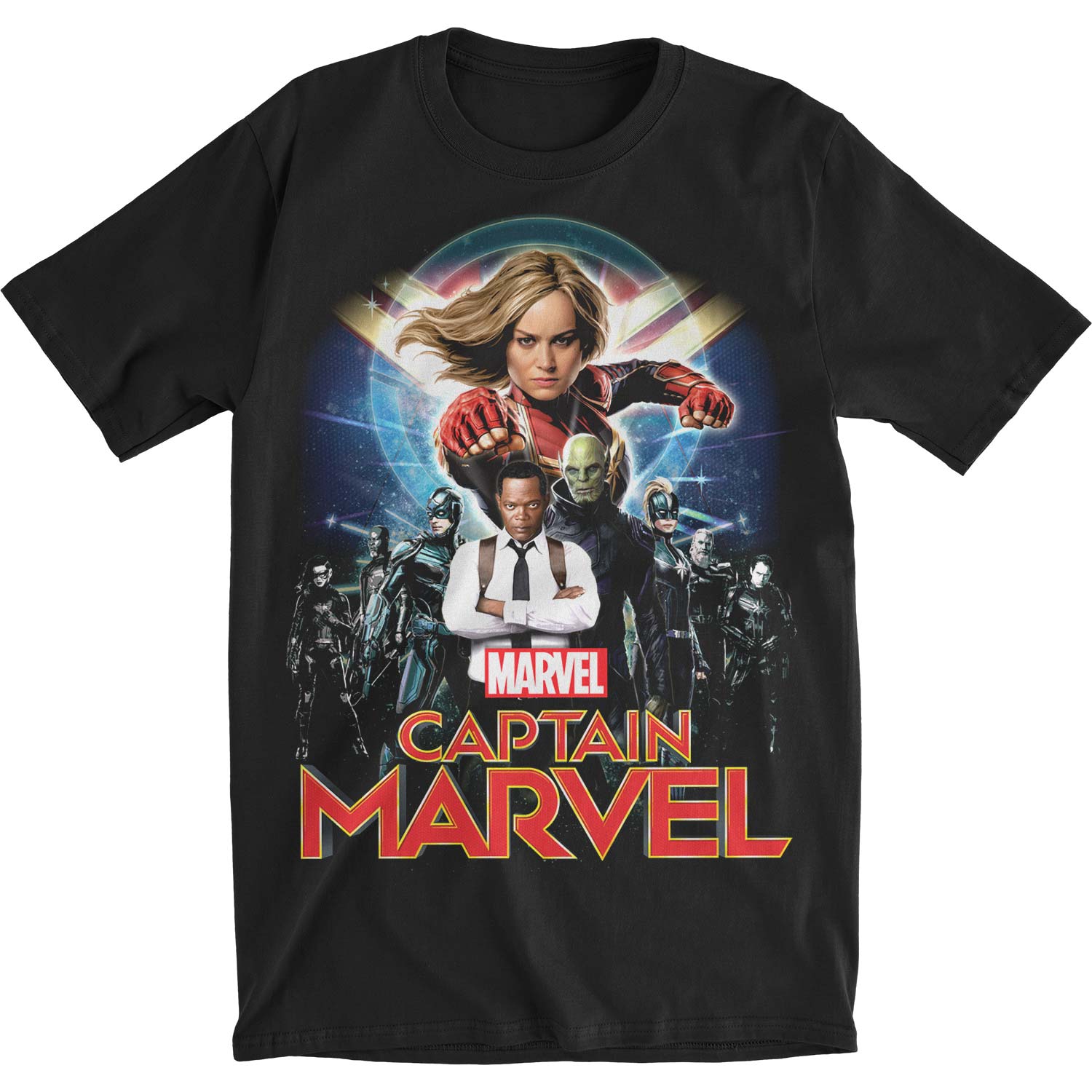 Captain Marvel Group Shot Slim Fit T-shirt