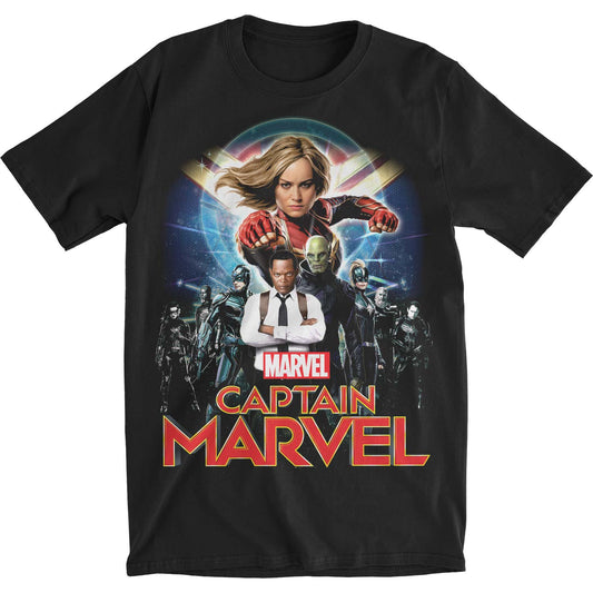Captain Marvel Group Shot Slim Fit T-shirt