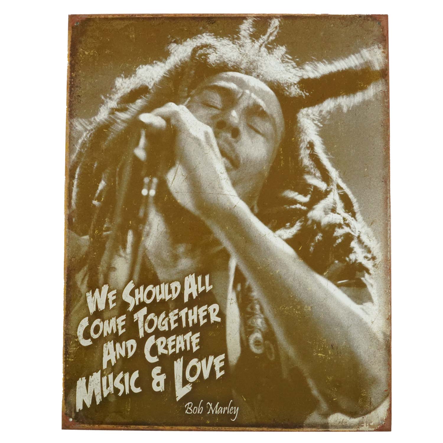 Music & Love 16" x 12 1/2" Tin Sign Tin Concert Sign