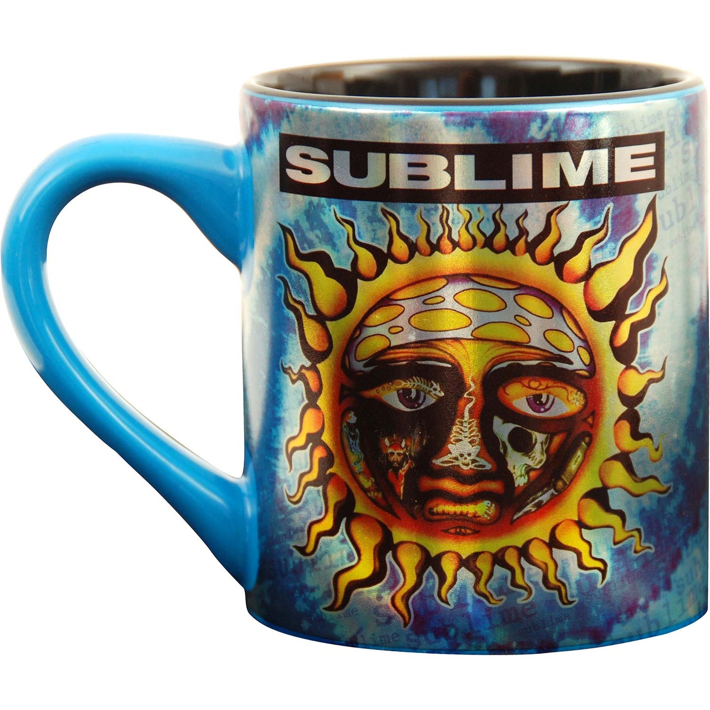 Tie Dye Sun 14oz. Laser Print Foil Ceramic Mug Coffee Mug
