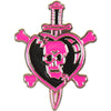 Skull & Dagger Enamel Pin Pewter Pin Badge