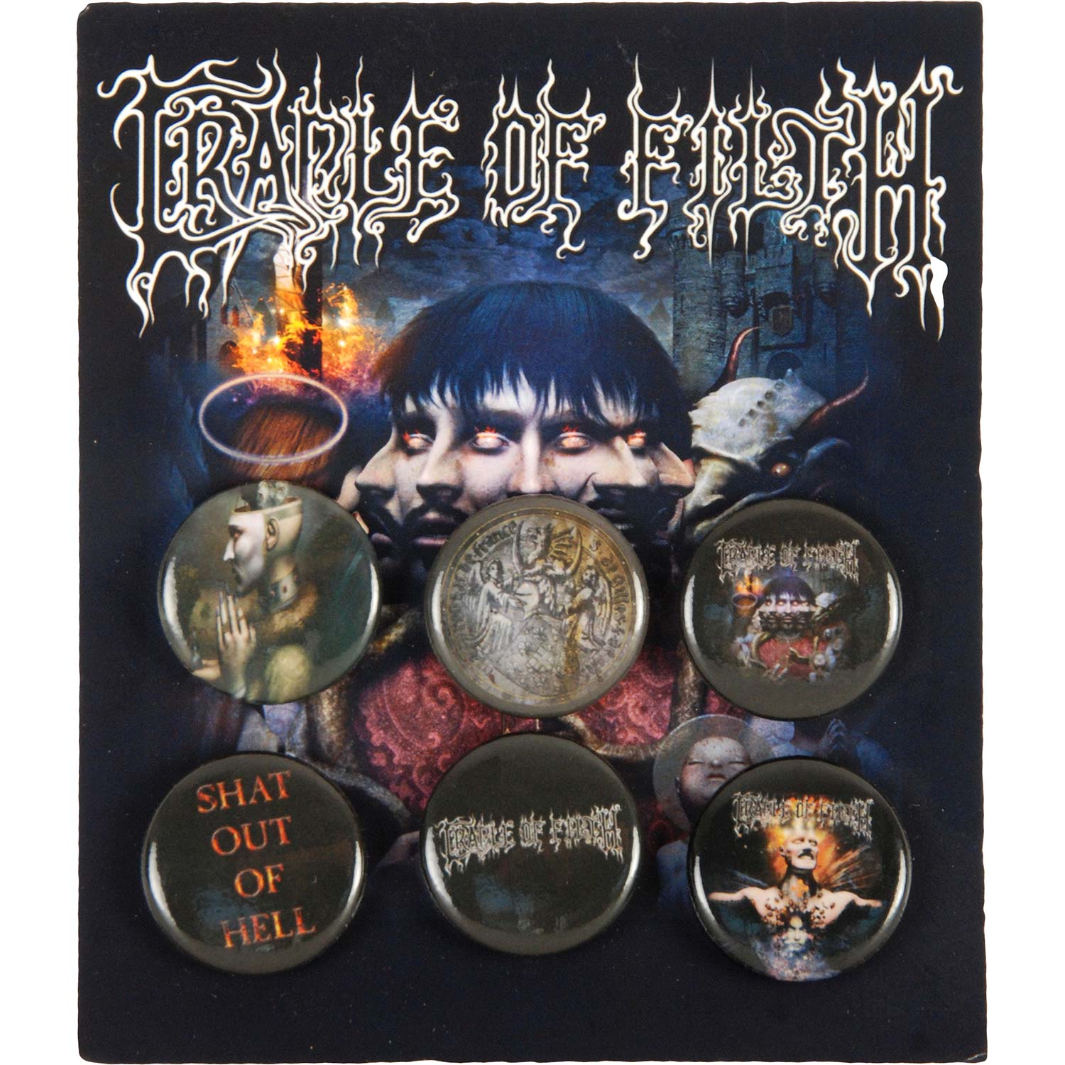 Cradle Of Filth 6 Button Pack Collector Items