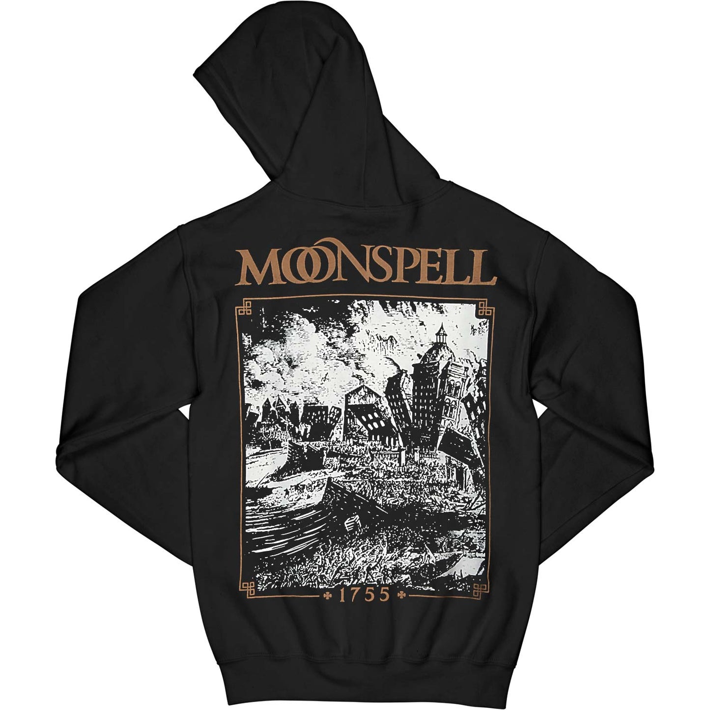 Moonspell Logo 1755 Tremor Zippered Hooded Sweatshirt