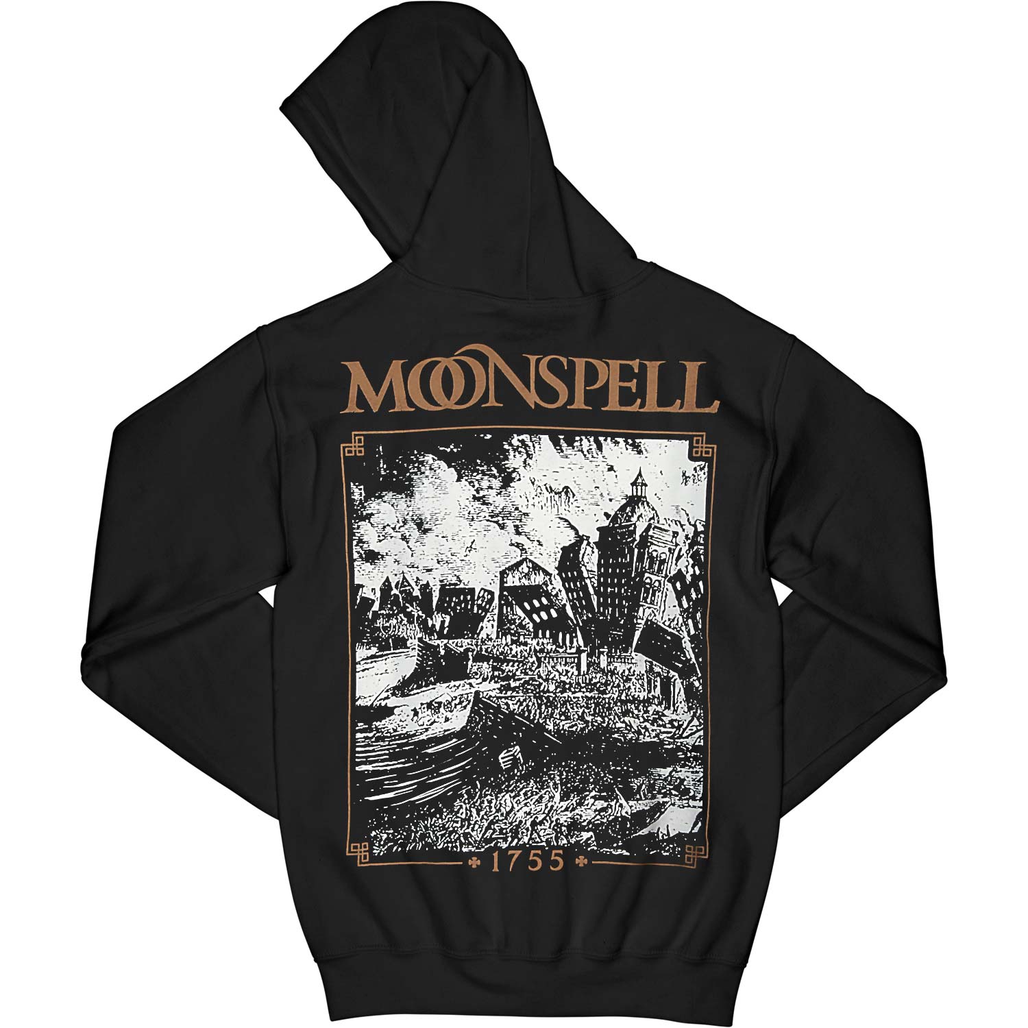 Moonspell Logo 1755 Tremor Zippered Hooded Sweatshirt