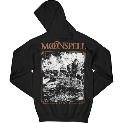 Moonspell Logo 1755 Tremor Zippered Hooded Sweatshirt