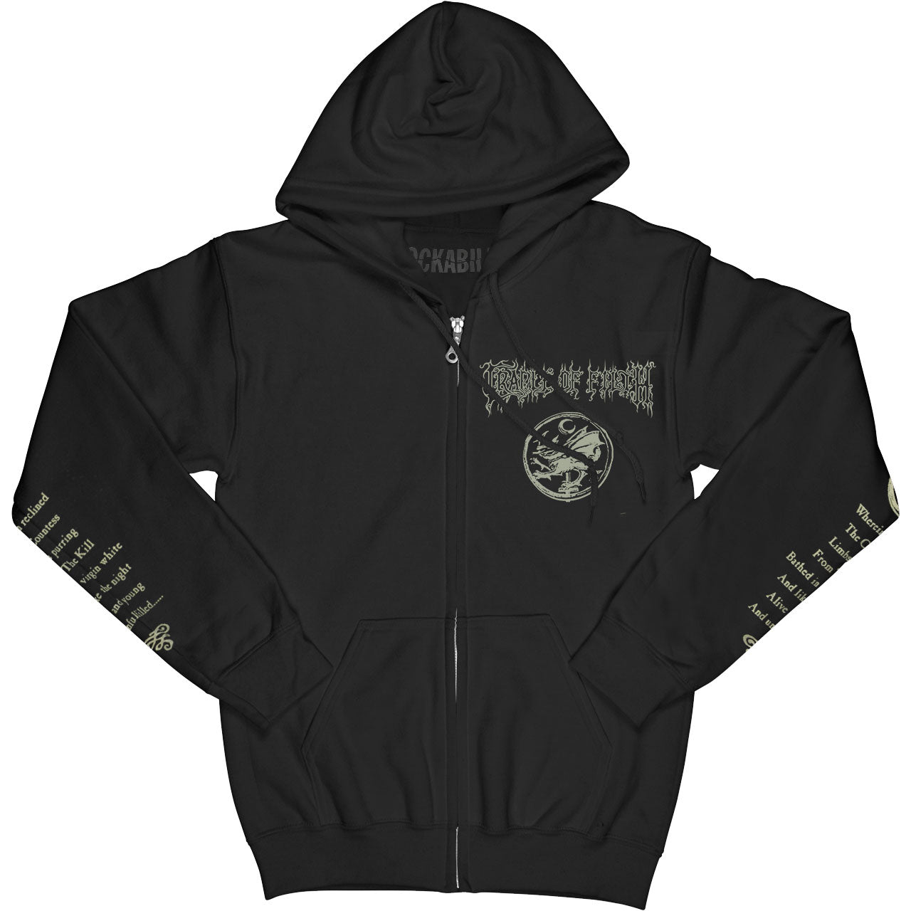 Cradle Of Filth Cruelty And The Beast Zippered Hooded Sweatshirt
