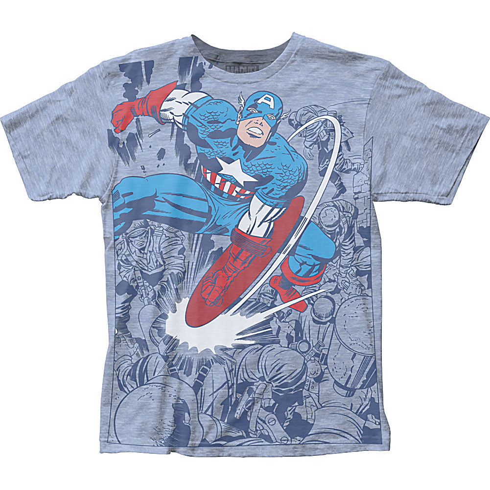 Captain America Captain Fighting Subway T-shirt 412862 | Rockabilia ...