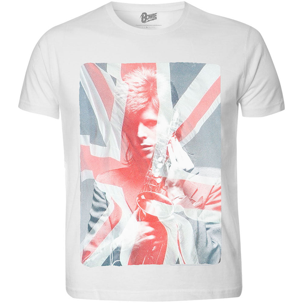 David Bowie Union Jack & Sax (Sublimation Print) Sublimation T-shirt