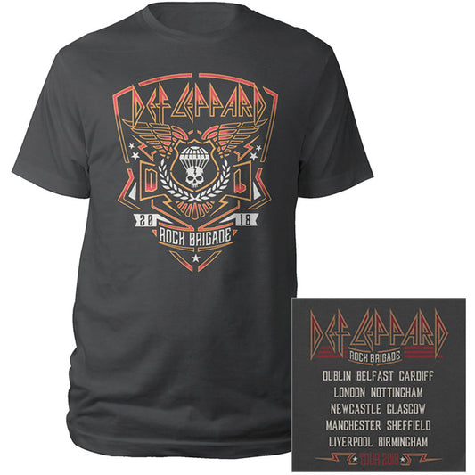 Def Leppard 2018 Tour Rock Brigade (Ex. Tour/Back Print) T-shirt