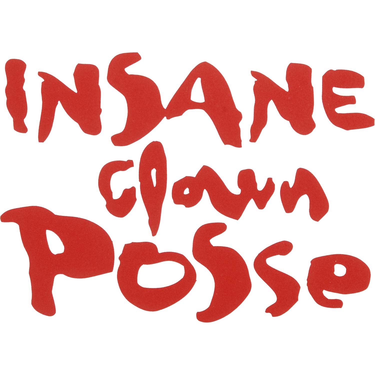 Insane Clown Posse Vinyl Cut Logo (Red) Peel & Rub Sticker