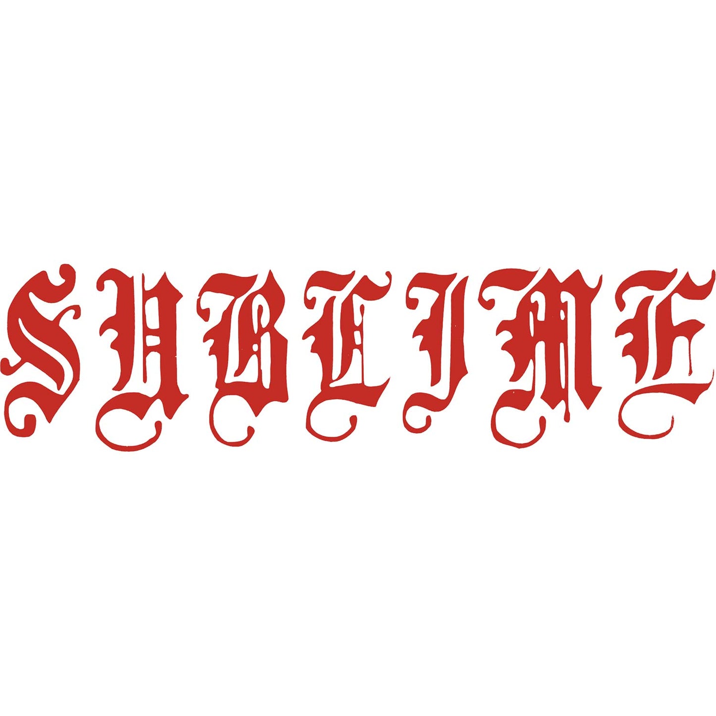 Sublime Old English Vinyl Cut (Red) Peel & Rub Sticker