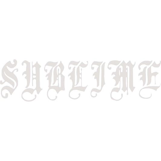 Sublime Old English Vinyl Cut (White) Peel & Rub Sticker