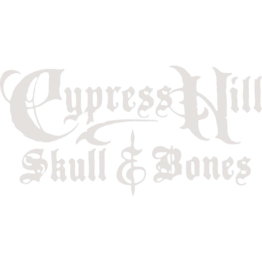 Cypress Hill Skull & Bones Vinyl Cut (White) Peel & Rub Sticker