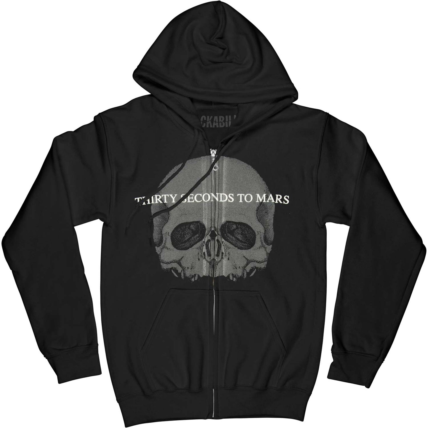 Skull Zipper Hoodie Zippered Hooded Sweatshirt