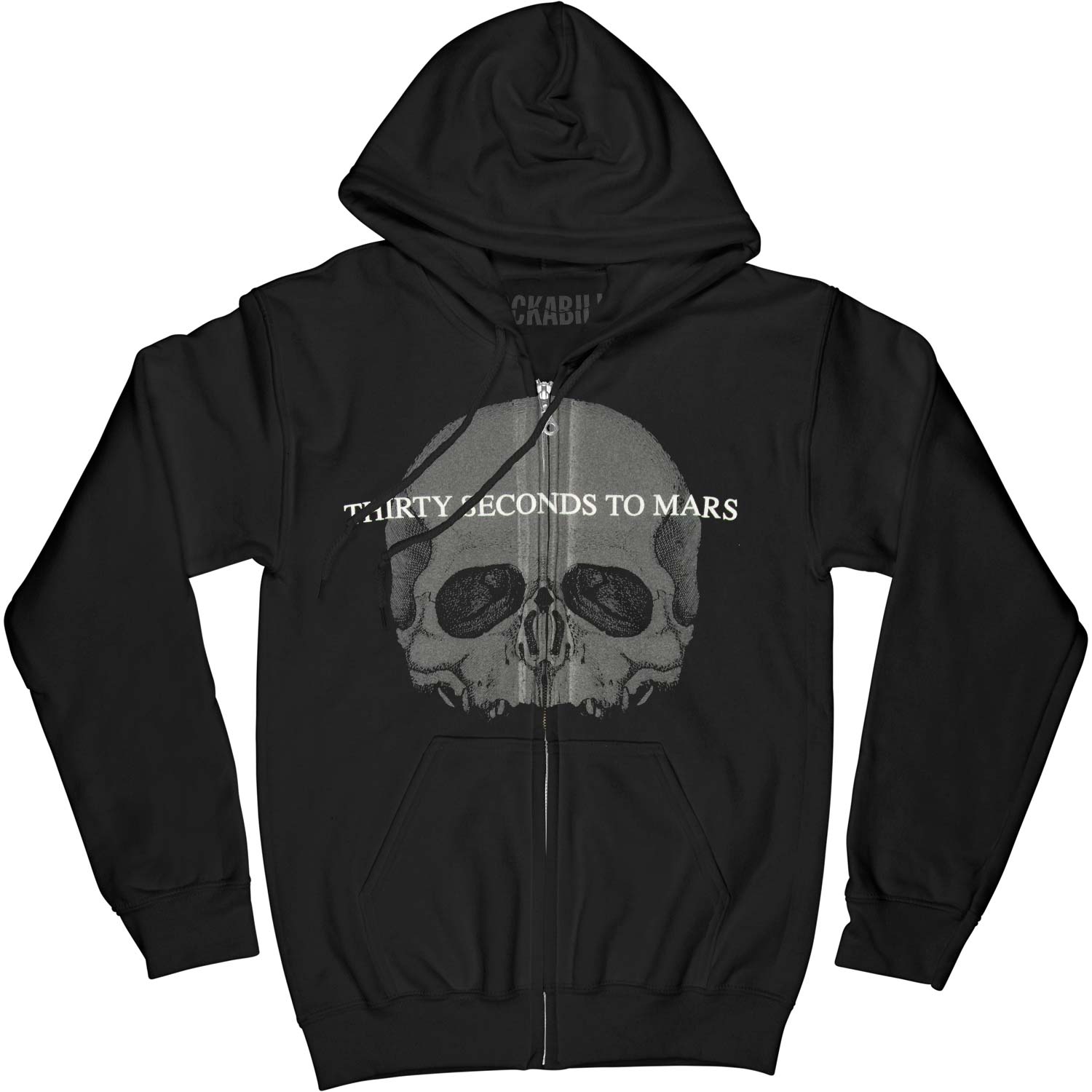 Skull Zipper Hoodie Zippered Hooded Sweatshirt