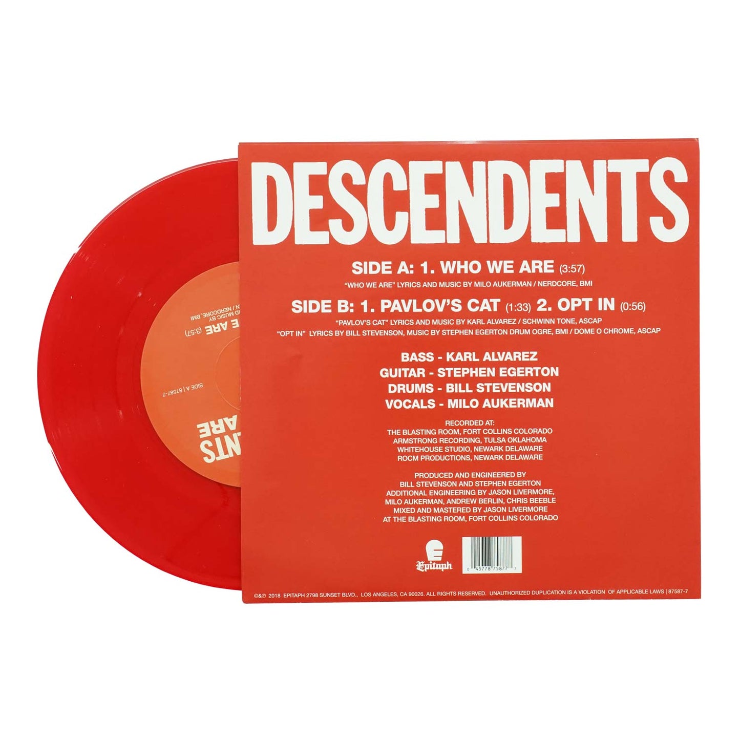 Descendents Who We Are 7" EP (Red) Vinyl