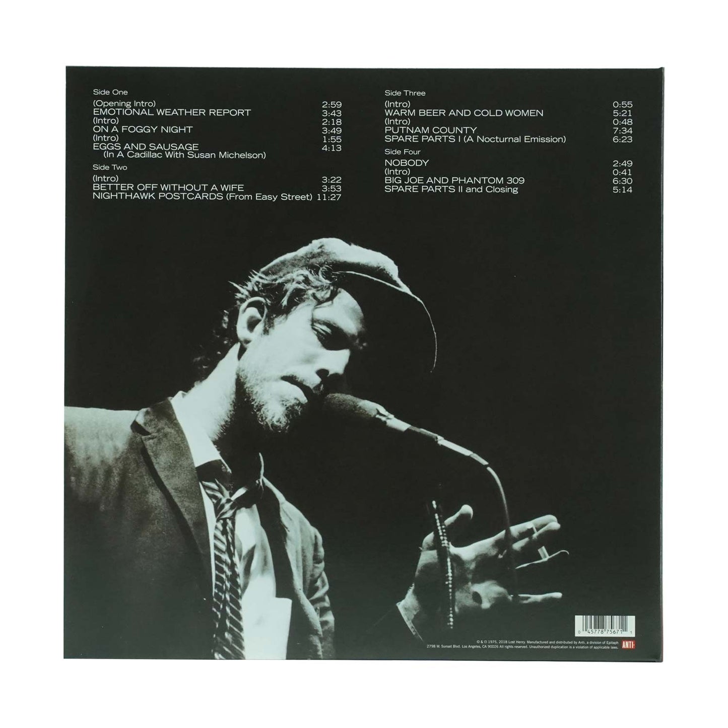 Tom Waits Nighthawks 2xLP (180g Clear Remastered) Vinyl