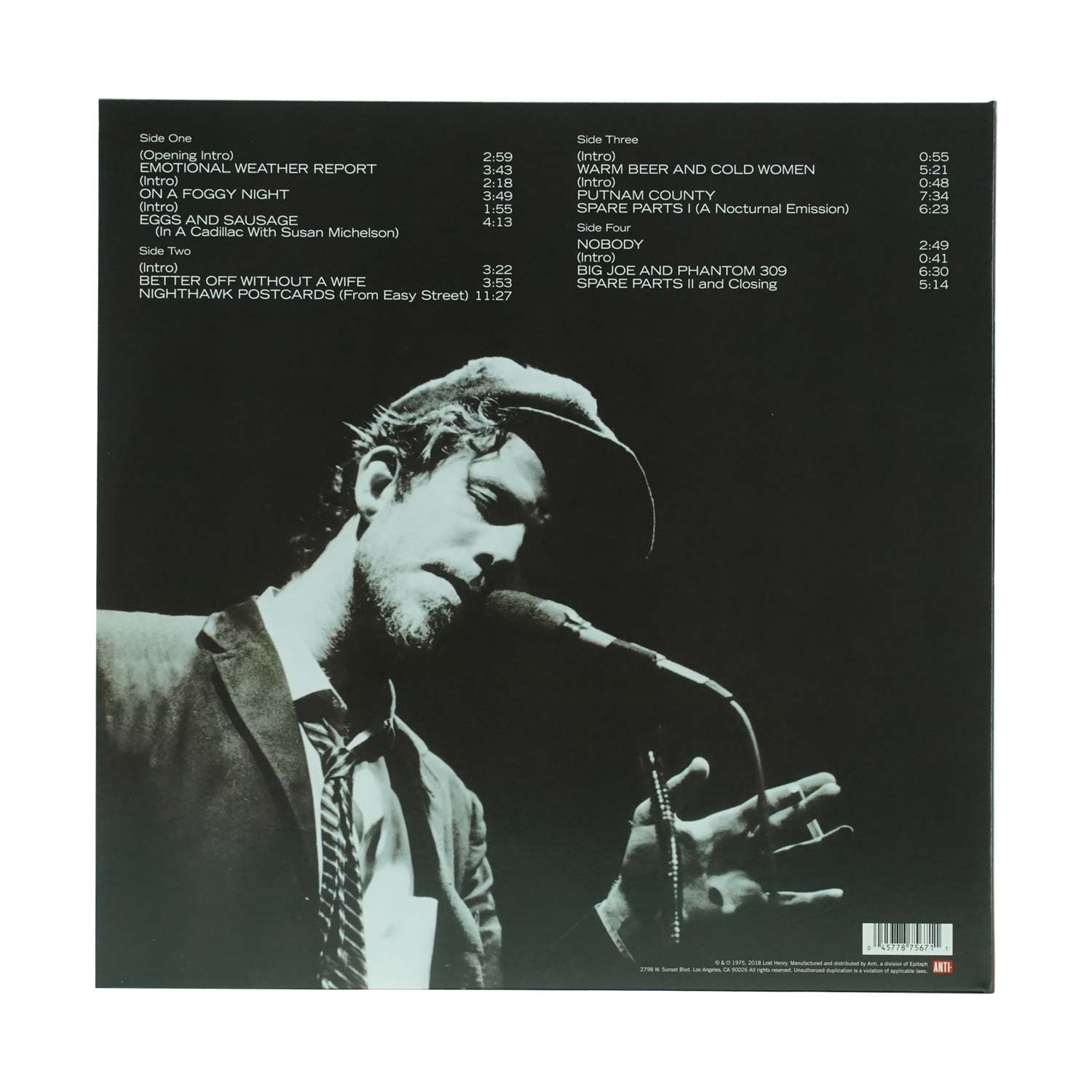 Tom Waits Nighthawks 2xLP (180g Clear Remastered) Vinyl