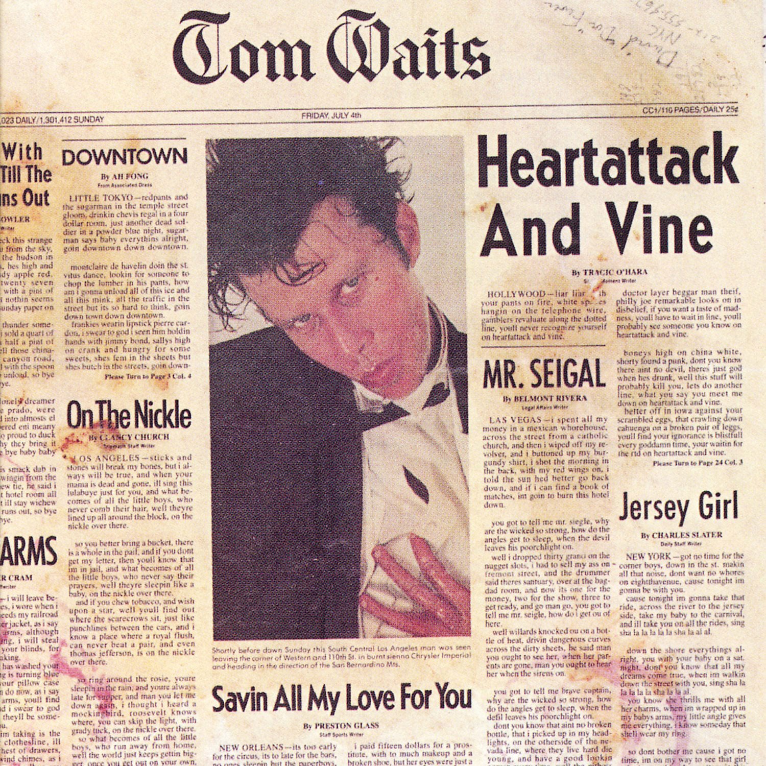 Tom Waits Heartattack And Vine LP (180g Clear Remastered) Vinyl