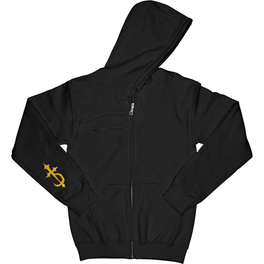 Zippered Hooded Sweatshirt