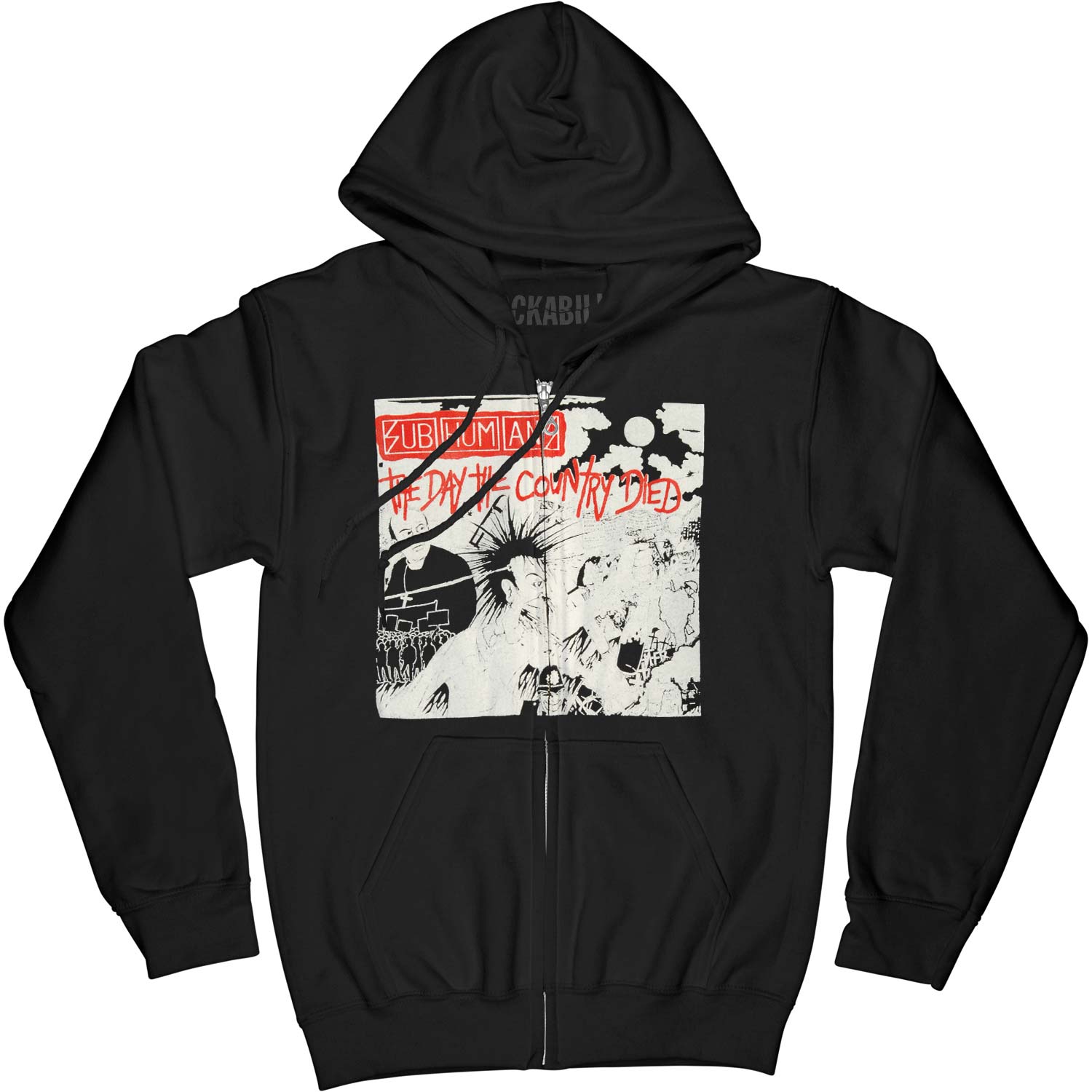 Subhumans Zippered Hooded Sweatshirt