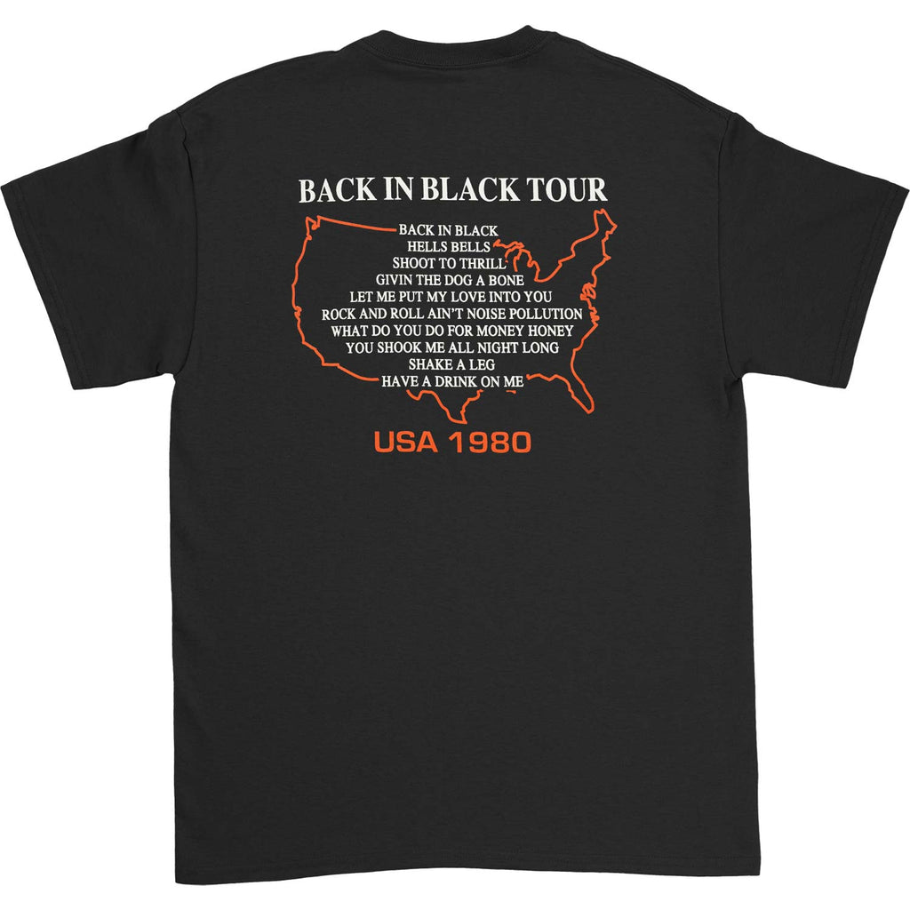 AC/DC Back In Black Tour T-shirt 414558 | Rockabilia Merch Store