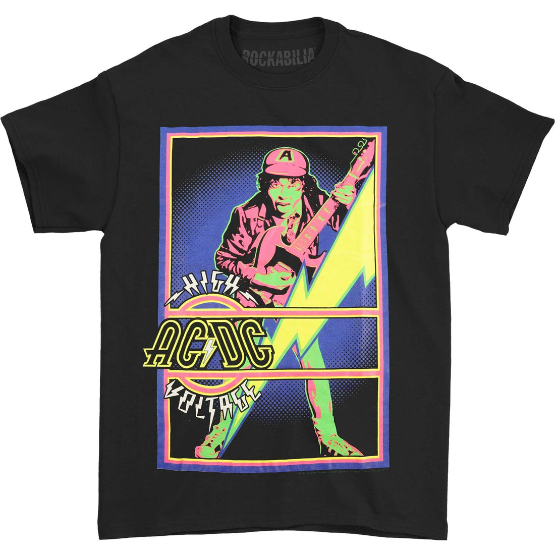 AC/DC High Voltage Blacklight T-shirt 414642 | Rockabilia Merch Store