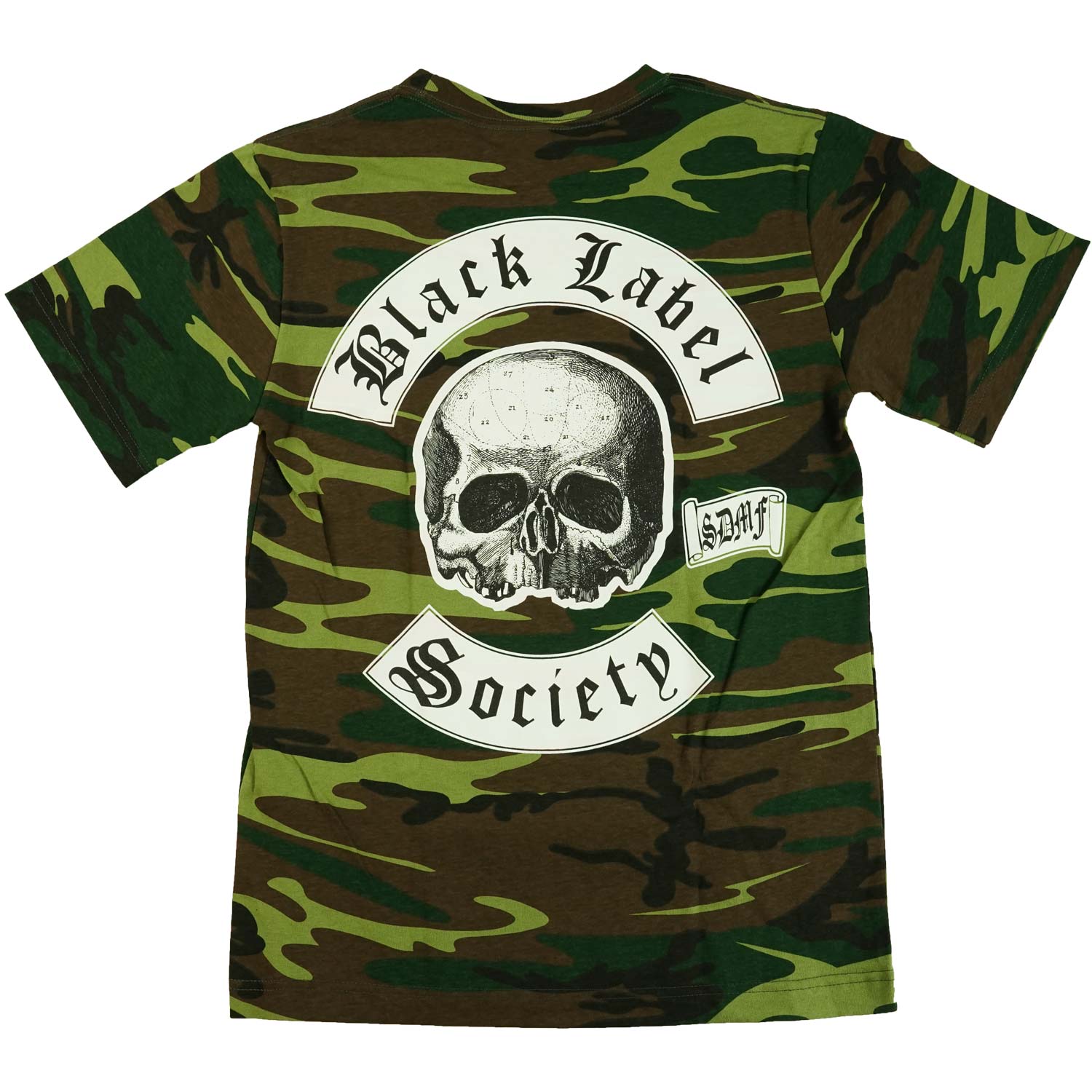 Black Label Society BLS Worldwide Camo White Printed Tee T-shirt