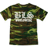 BLS Worldwide Camo White Printed Tee T-shirt