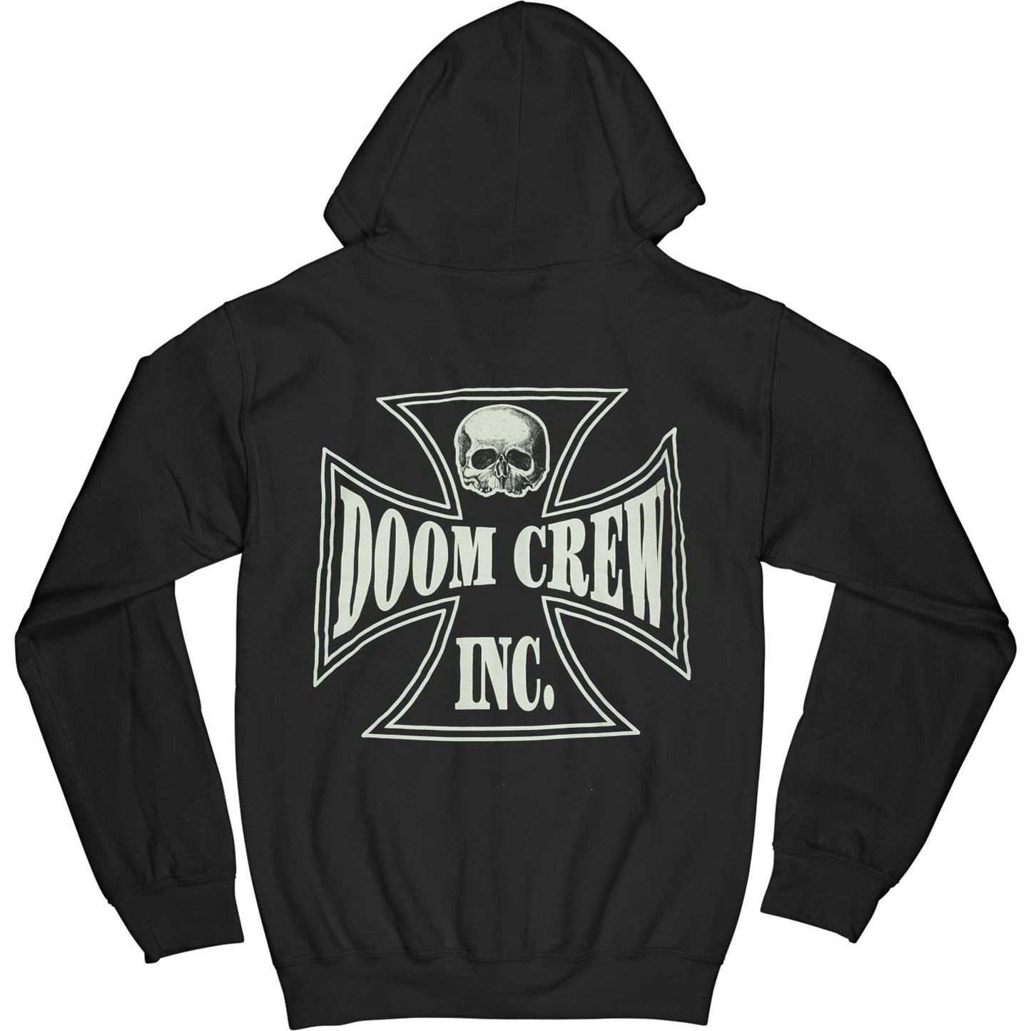 Black Label Society Doom Crew Zip Black And White Men's Hoodie Zippered Hooded Sweatshirt