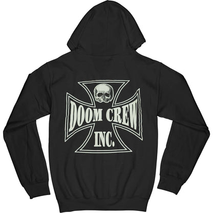 Black Label Society Doom Crew Zip Black And White Men's Hoodie Zippered Hooded Sweatshirt