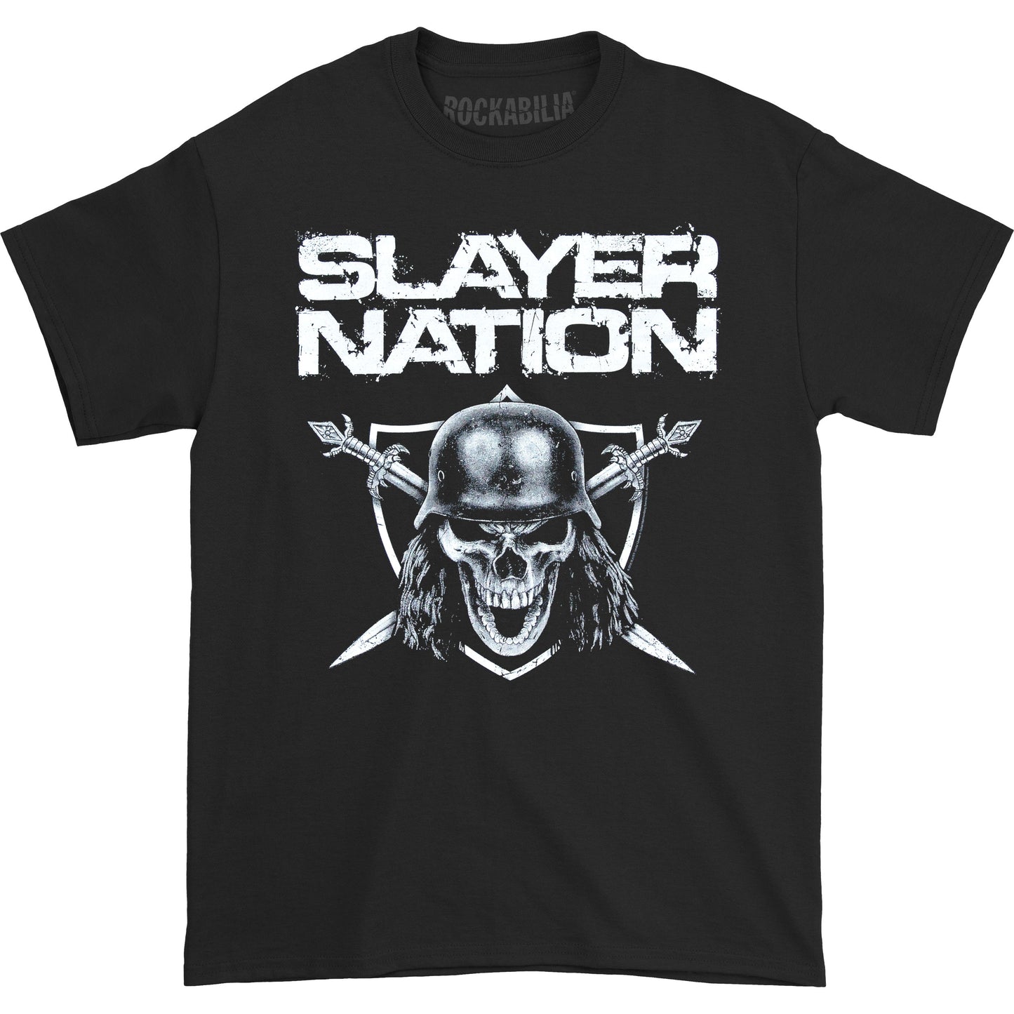 Slayer Nation 2014 Dates (Ex-Tour with Back Print) Slim Fit T-shirt