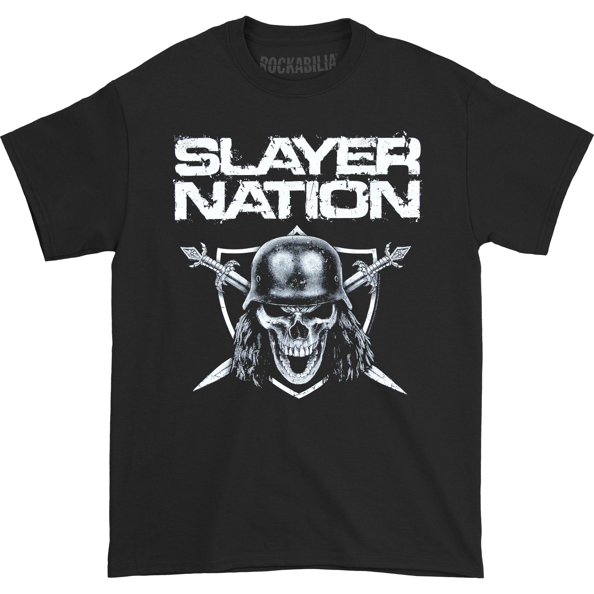Slayer Nation 2014 Dates (Ex-Tour with Back Print) Slim Fit T-shirt