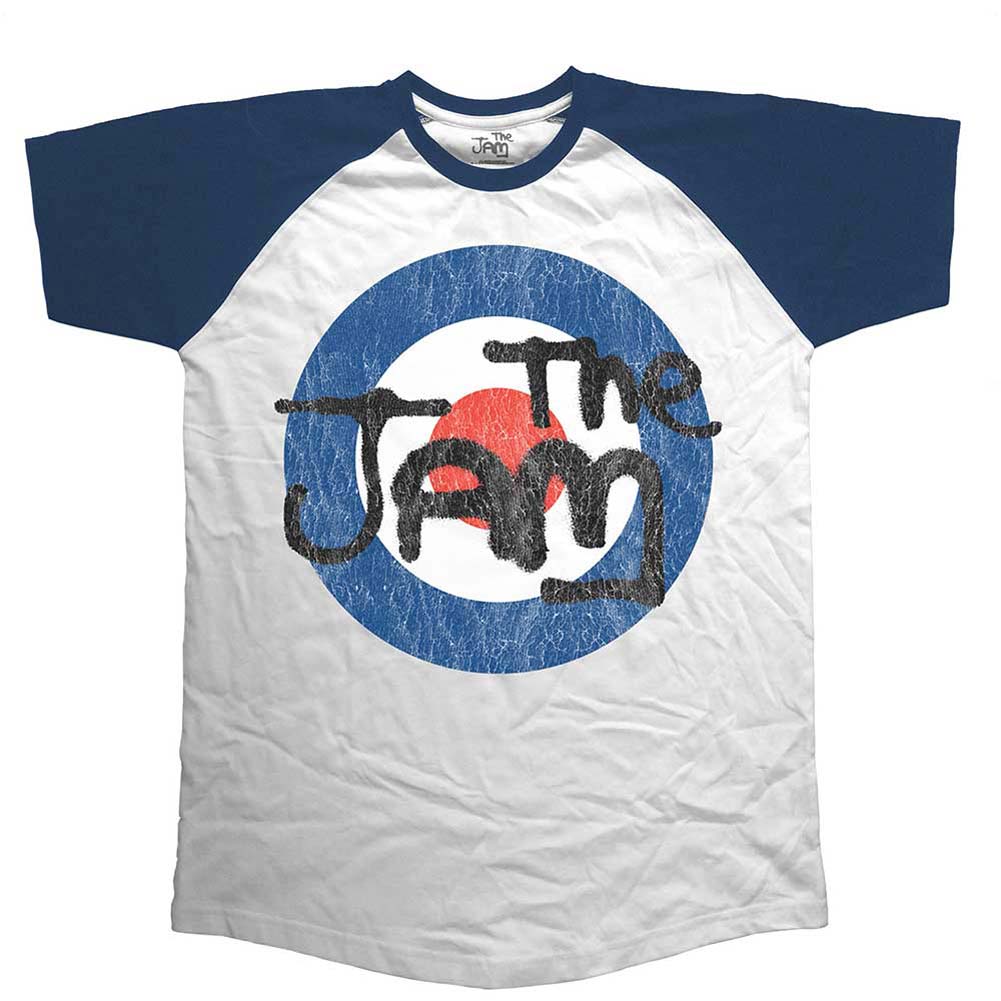 Jam Target Logo Distressed Raglan Short Sleeve