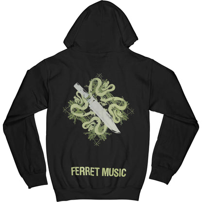 Zippered Hooded Sweatshirt