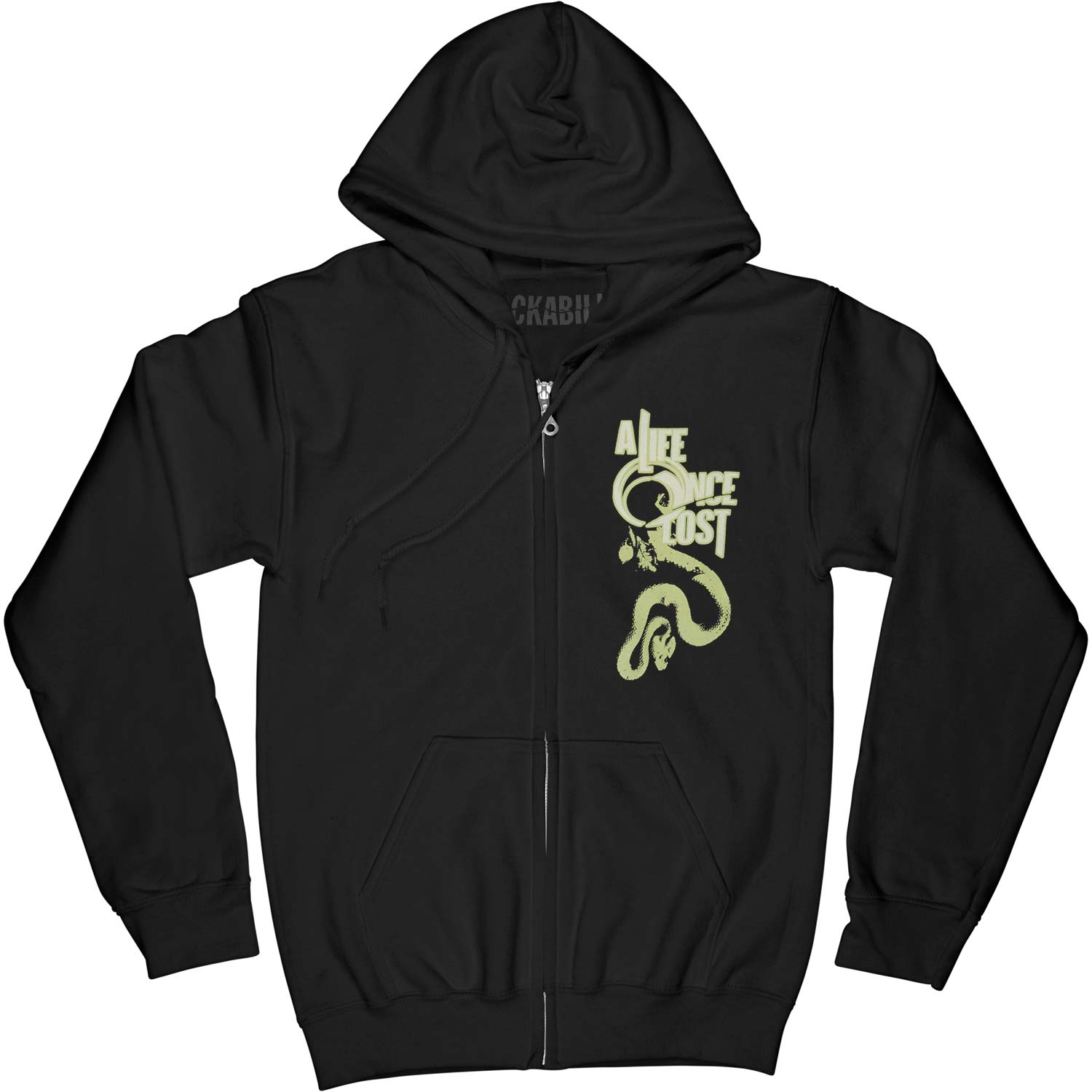 Zippered Hooded Sweatshirt
