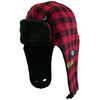 Knit Checkered Reversible Trapper Hat Beanie