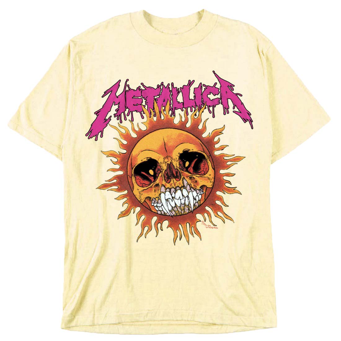 Fire Sun Pale Yellow T-shirt