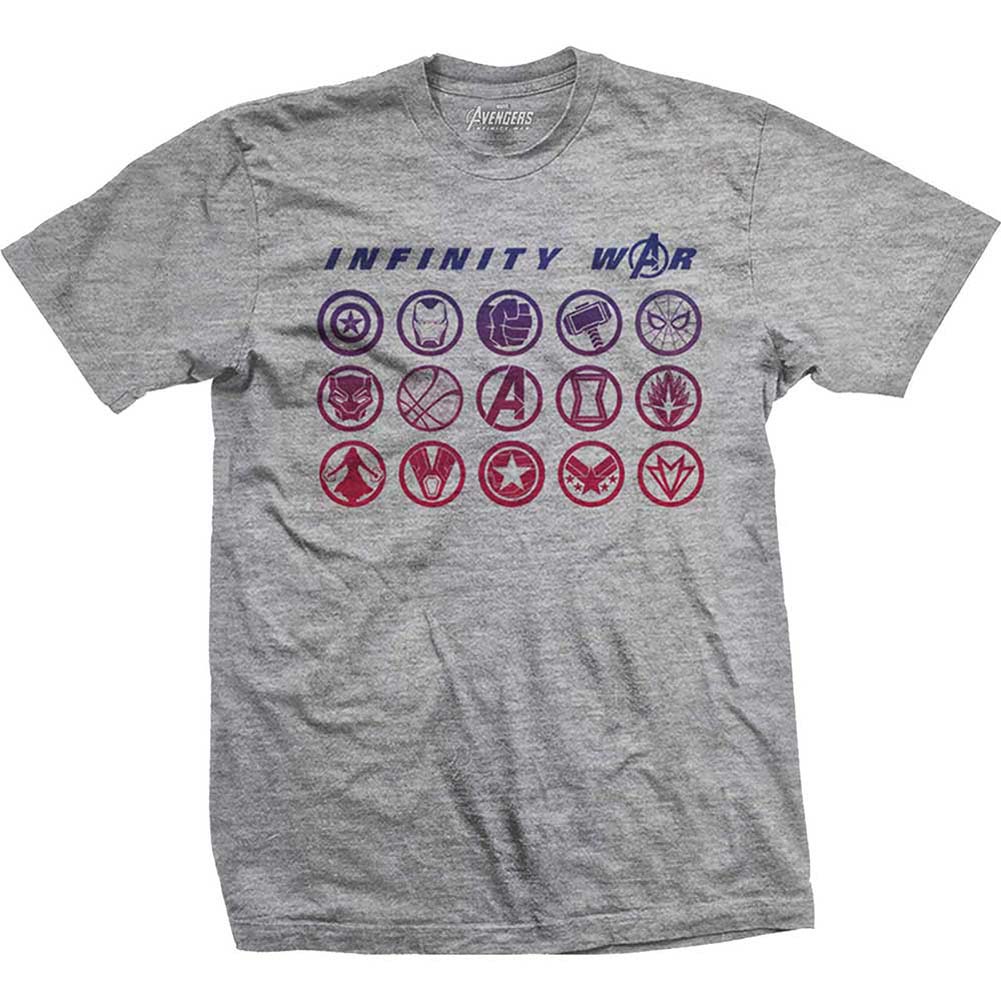 Avengers Infinity War All Icons Blend Slim Fit T-shirt