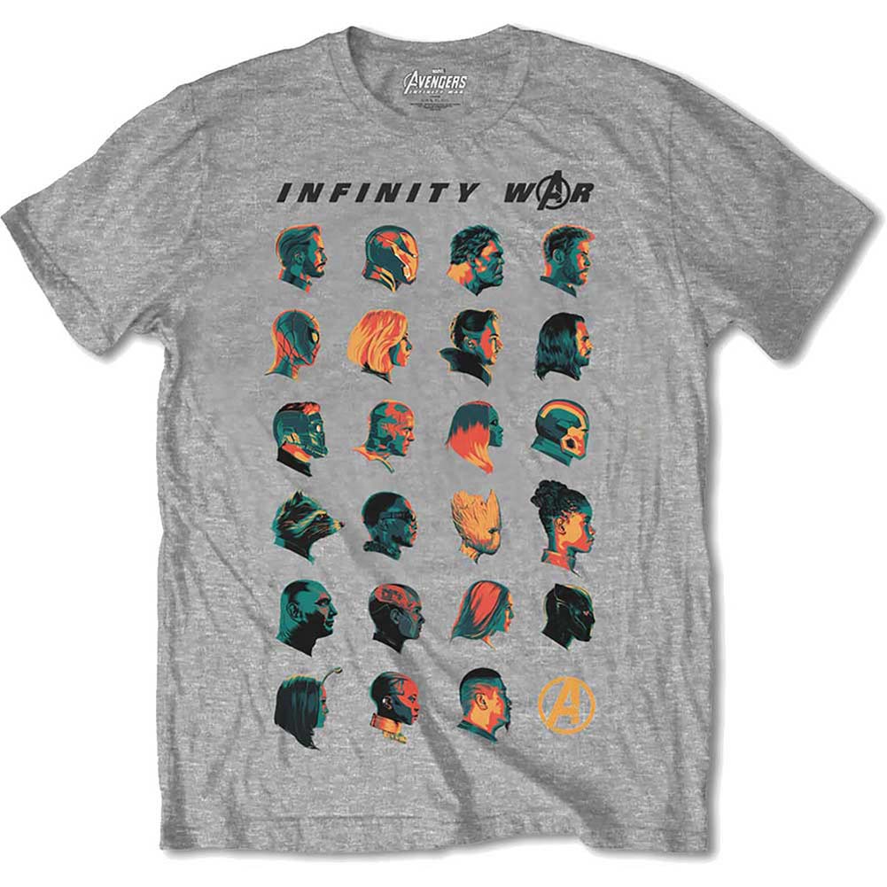 Avengers Infinity War Head Profiles Slim Fit T-shirt