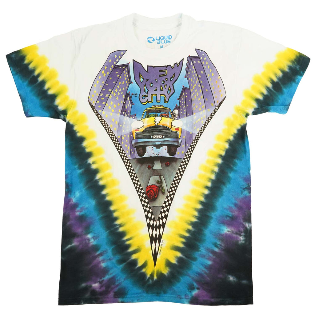 T-shirt GRATEFUL DEAD-TAXI-MADISON SQR NY City-TIE DYE S-M-L-XL-XXL Garcia, Carne - Foto 4
