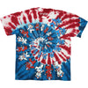 Spiral Patriotic Bears Tie Dye T-shirt