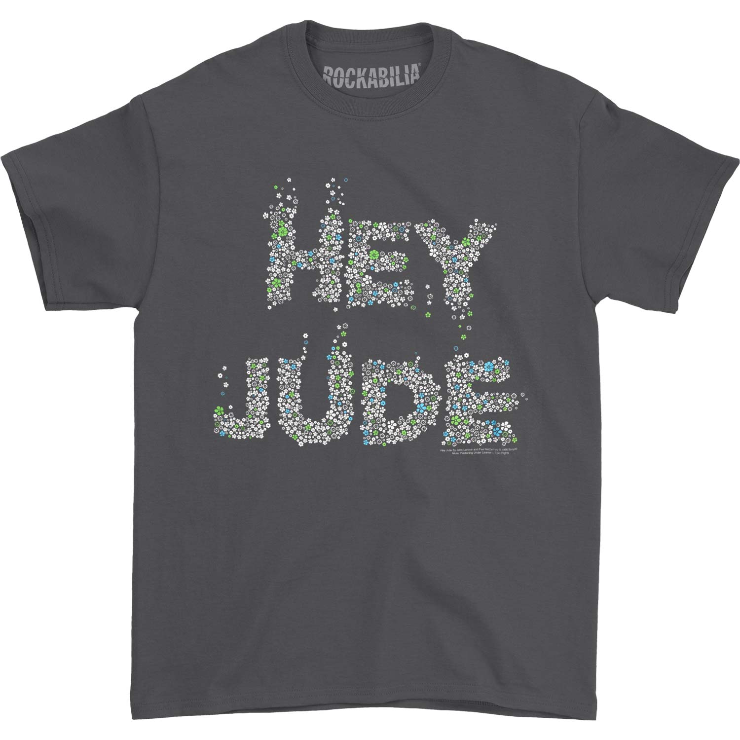 Beatles Lyrics By Lennon & McCartney Hey Jude Flowers T-shirt