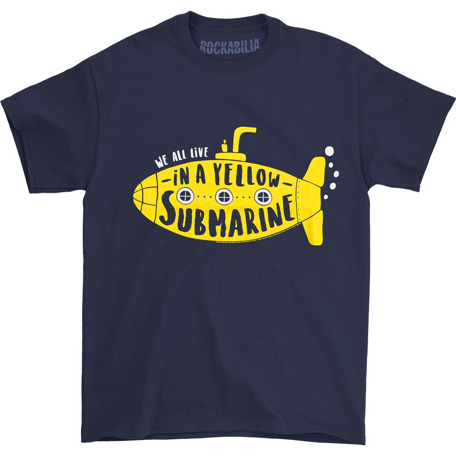 Lyrics By Lennon & McCartney Yellow Submarine T-shirt