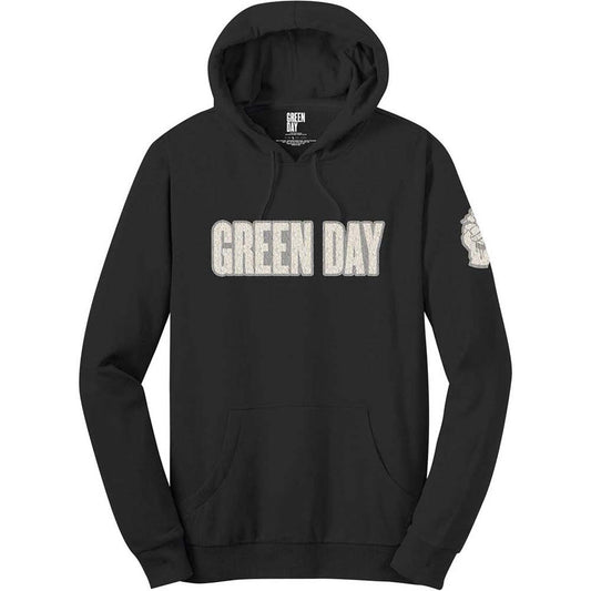 Green Day Logo & Grenade (Applique Motifs) Hooded Sweatshirt
