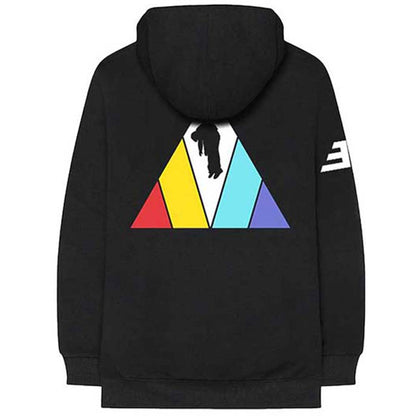 Triangle (Back Print) Zippered Hooded Sweatshirt