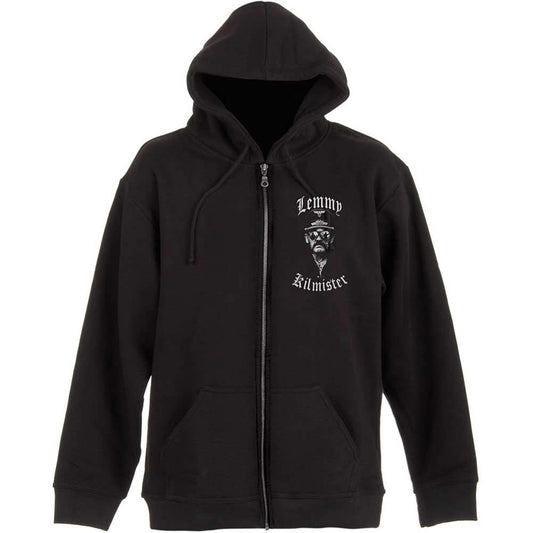 Motorhead Lemmy Kilmister With Sunglasses Zippered Hooded Sweatshirt